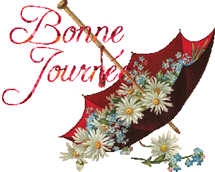 Gif animé bonne journée ombrelle